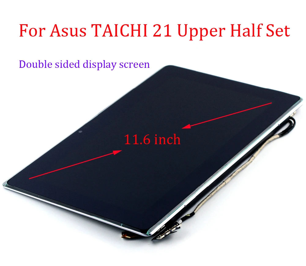 Сменный ЖК-дисплей для Asus TAICHI 21, ЖК-дисплей, кодирующий преобразователь сенсорного экрана в сборе, задняя крышка, верхняя половина комплекта, Запасная часть