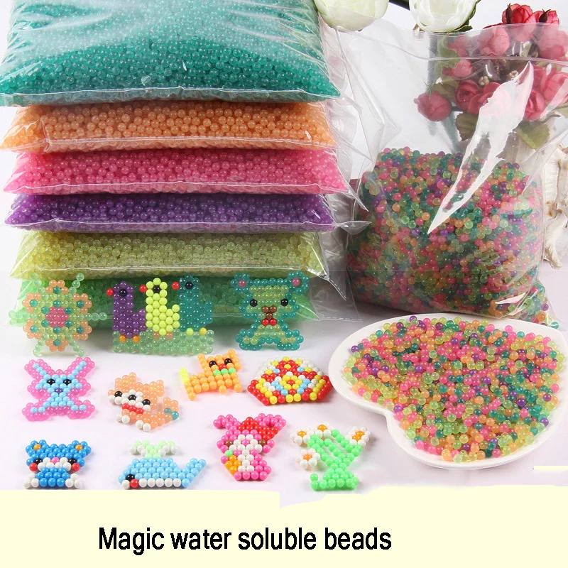

24 Colors 6000pcs 5mm Magic Water Beads Aqua Beads Children Puzzles Toys Set Educational Kids Toys