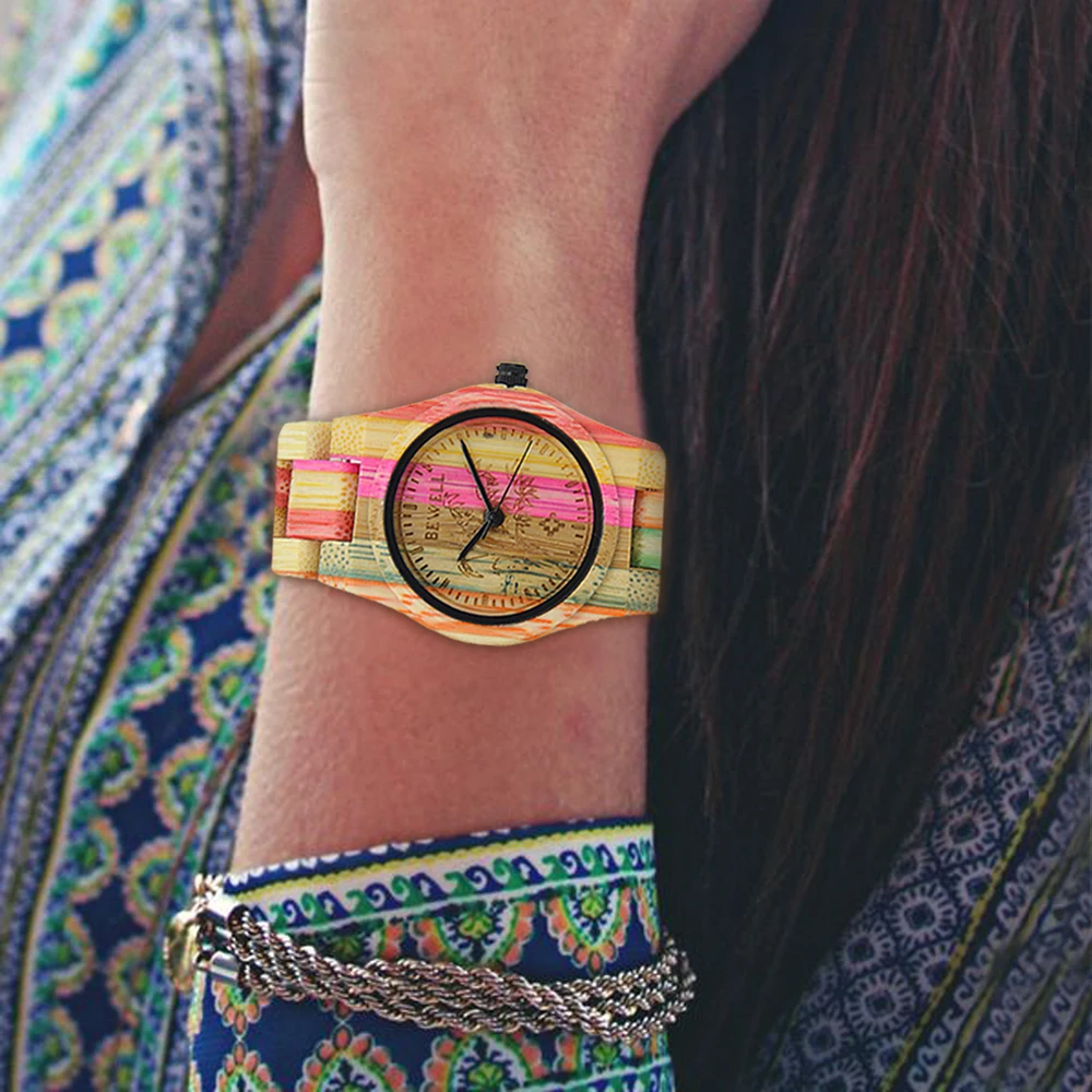BEWELL WOODEN WATCH