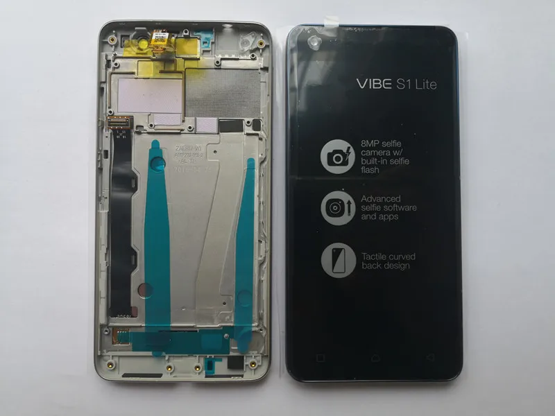 

100% Warranty Work LCD Display Touch Screen Digitizer Assembly + Frame For Lenovo Vibe S1 Lite S1La40 Phone Sensor Parts