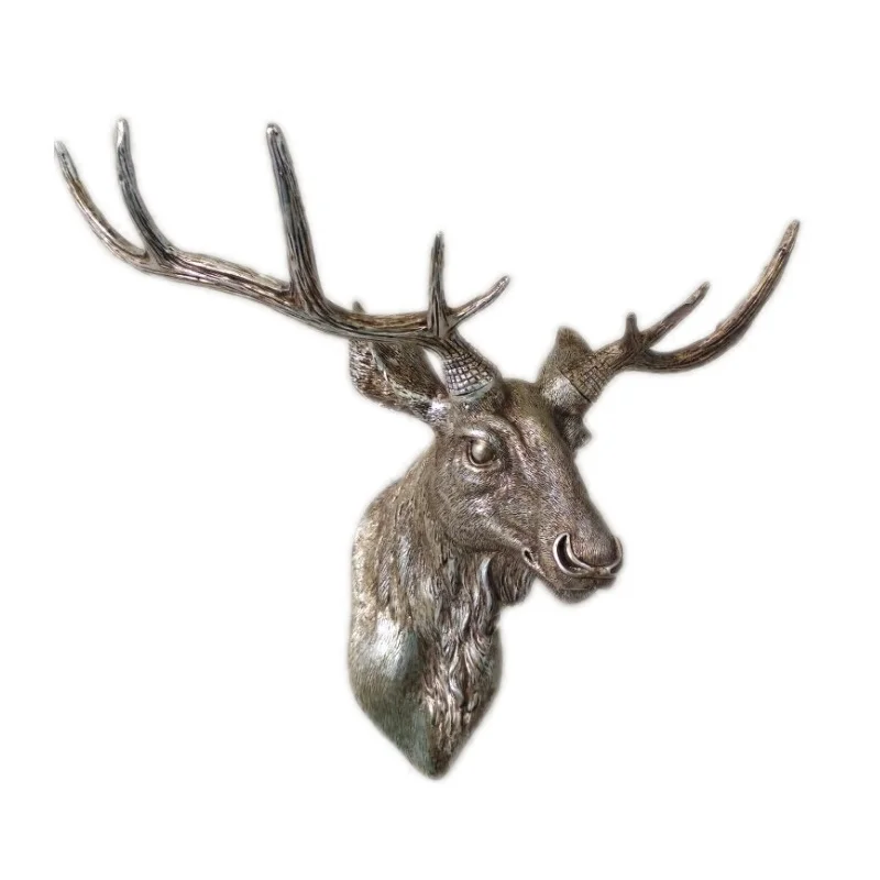 

European animal deer head hanging stereo creative room mural resin crafts
