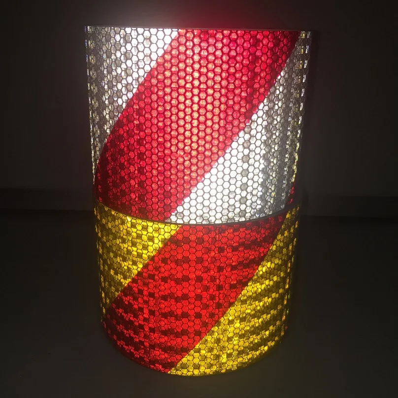 

10CM Wide Self-adhesive Reflective Safety Warning Tape For Road Traffic Construction Site Reflective Stickers For Wall And Floor