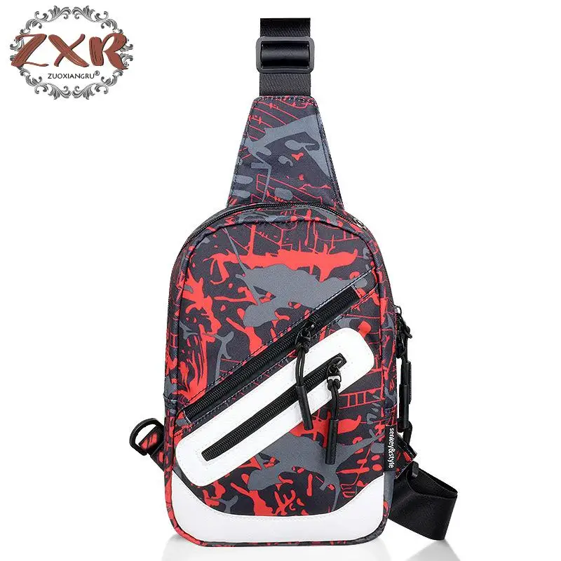 

Simple Chest Bag Canvas Luminous Casual Flaps Bags Usb Charging Messenger Handle Short Travel Small Bag Modern Crossbody Bag Men