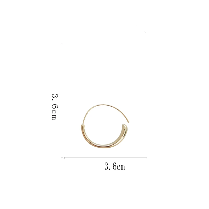 AOMU простые трендовые геометрические полые матовые металлические большие полукруглые кривые серьги-кольца Подарки для женщин и девушек очаровательные свадебные украшения
