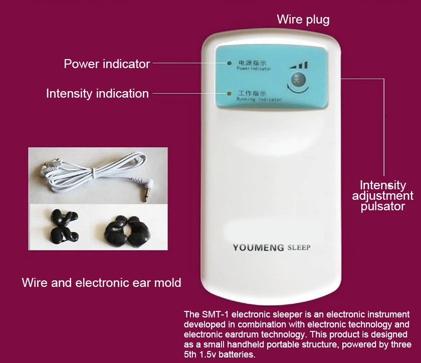 Инструмент для сна, лечение бессонницы, кондиционер, гипноз, акупунктура, точка массажа, аппарат для сна с батареями для сна, расслабление
