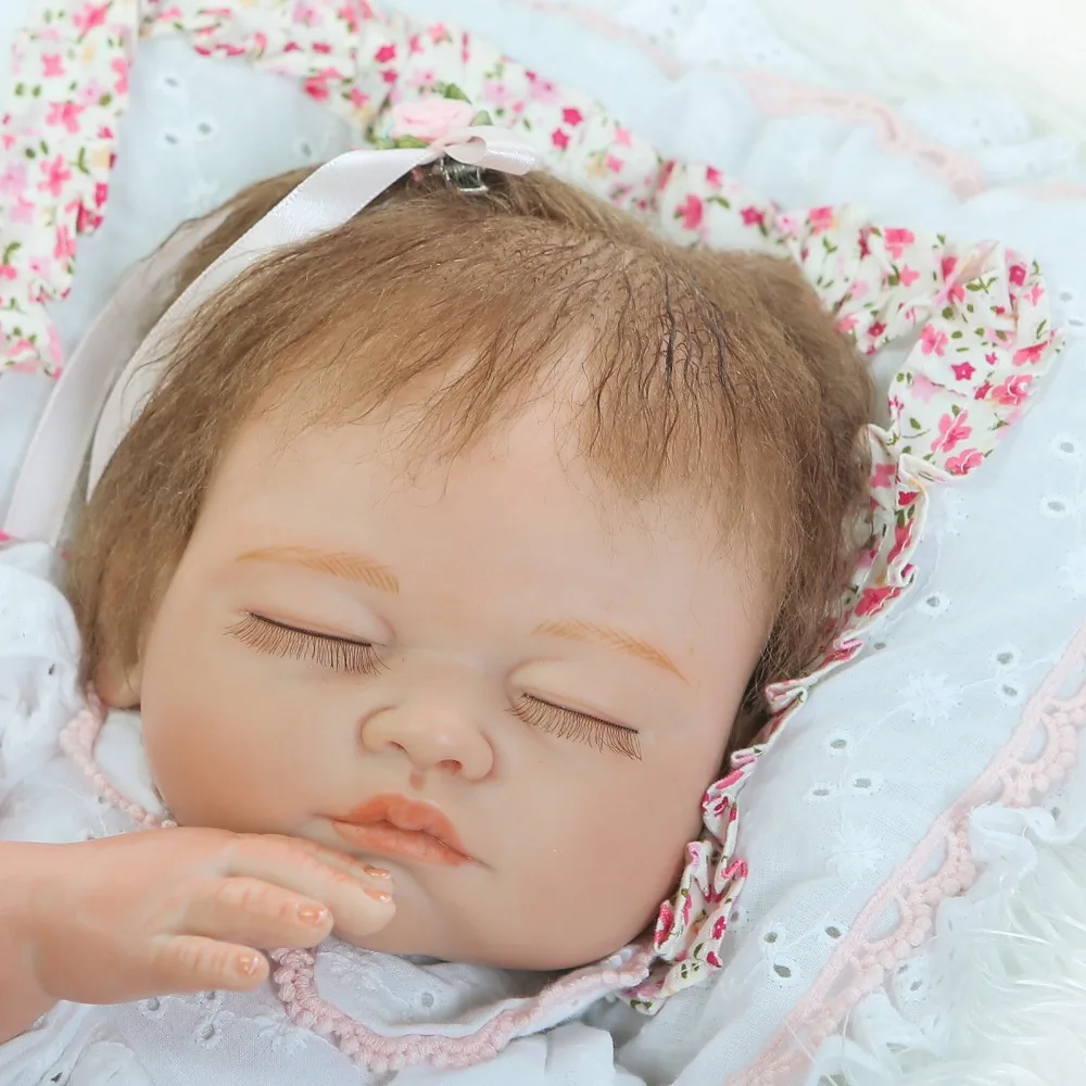 20 ''Bebe живой Reborn bonecas ручной работы реалистичные Reborn Baby Doll девушки всего тела силиконовые vinly с соской подарок ребенку