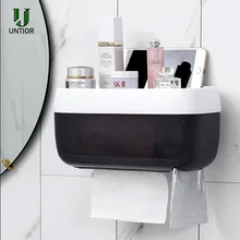 UNTIOR настенная присоска коробка для салфеток Диспенсер Коробка-держатель для салфеток бумажный лоток рулон сливная Полка Ванная комната держатель туалетной бумаги