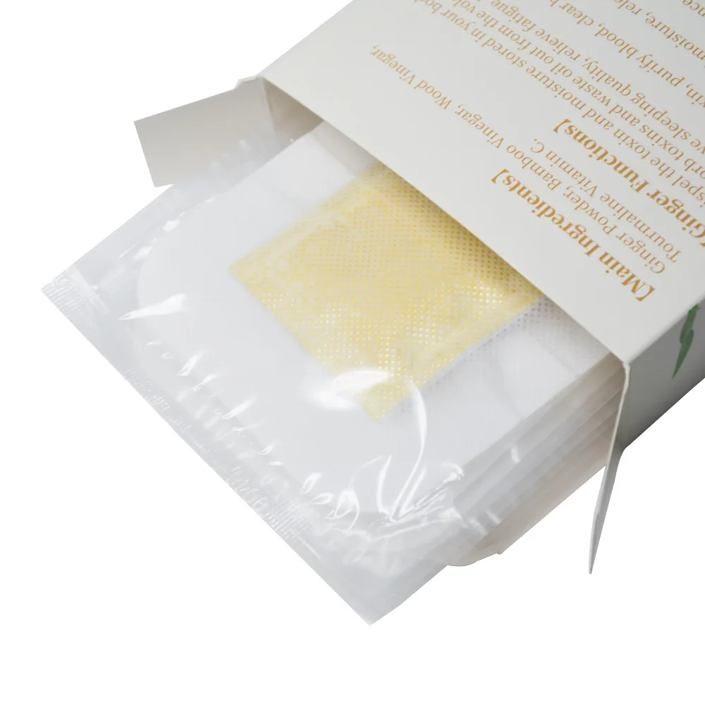 Sumifun 12 шт./кор. имбирное эфирное масло Детокс ног пластырь бамбуковый Уксусные