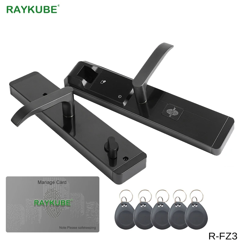 RAYKUBE Electronic Fingerprint Door Lock Home Anti-theft Lock Fingerprint Verification Intelligent Lock With Password RFID R-FZ3 RAYKUBE Electronic Fingerprint Door Lock Home Anti-theft Lock Fingerprint Verification Intelligent Lock With Password RFID R-FZ3