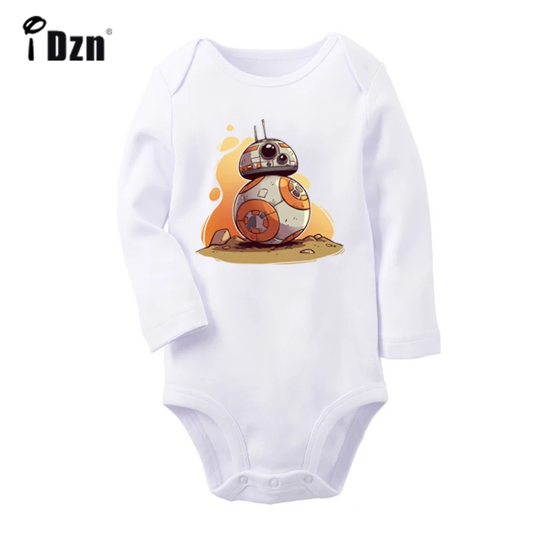 Star Wars The Force Awakens сопротивление BB-8 новорожденных Для маленьких мальчиков и девочек униформа-комбинезон младенческой Боди Одежда х - Цвет: ieBaby1276WC