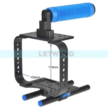 

DSLR Camera 15mm Rod BMCC Cage Rig for BMCC Blackmagic Cinema Camera C300 C500 5D2 5D3