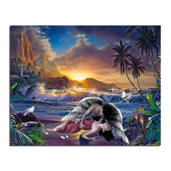 

DIY Diamond Embroidery beach lovers scenery 40x50 5D Diamond Painting Cross Stitch Mosaic Pattern Full Square Rhinestone