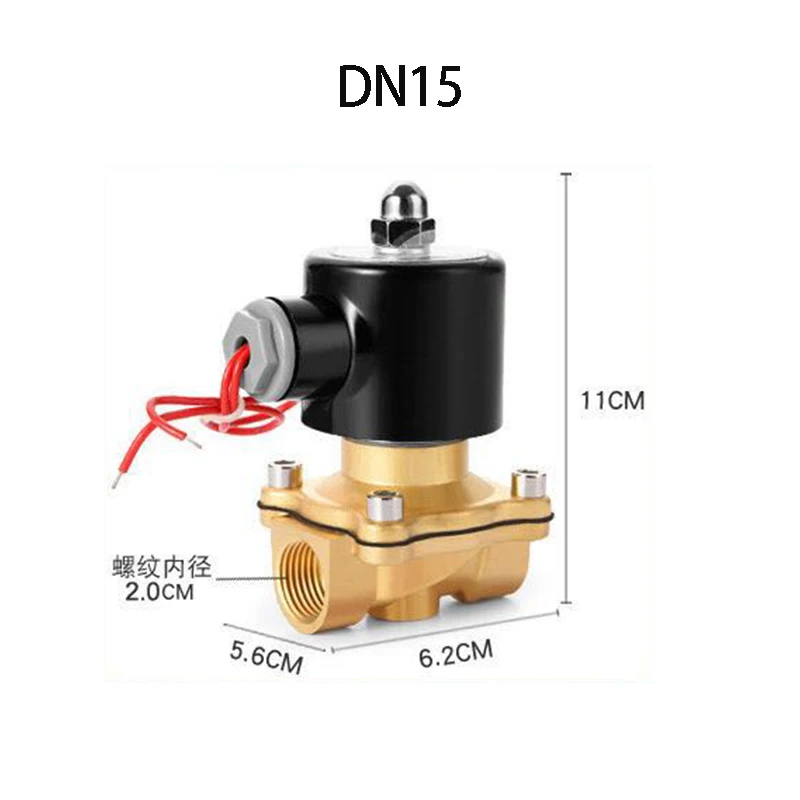 DN08 DN15 DN20 DN25 DN32 DN50 AC220/110 в DC12V/24 В нормально закрытый электромагнитный клапан пневматический клапан для воды, масла, воздуха