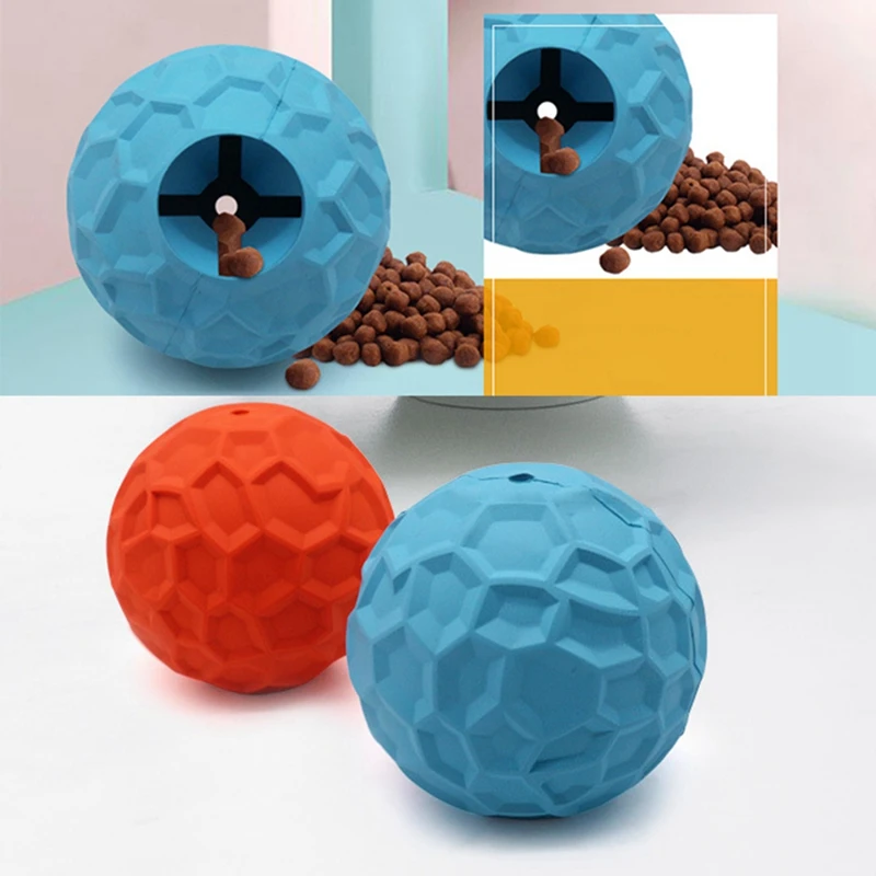 

Pet Medium Rubber IQ Training Toy Pet Dog Toy Dog Bite-resistant Leaking Food Toy Slowly Feeder Ball Toy