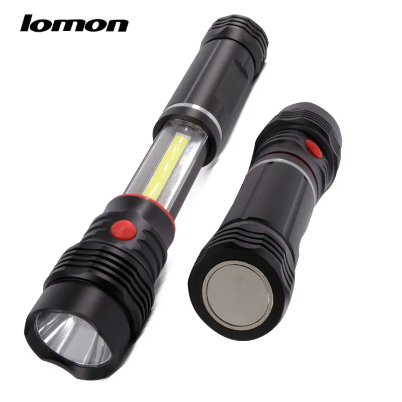 LOMOM Q5 1000 LM LED Flashlight Torch 800 Lumens Work Light with Strap