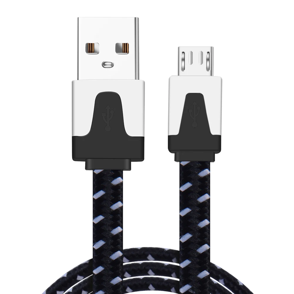 ROMICHW Micro USB кабель для быстрой зарядки USB кабель для передачи данных Android мобильный телефон usb зарядный шнур для samsung Xiaomi huawei нейлоновый кабель