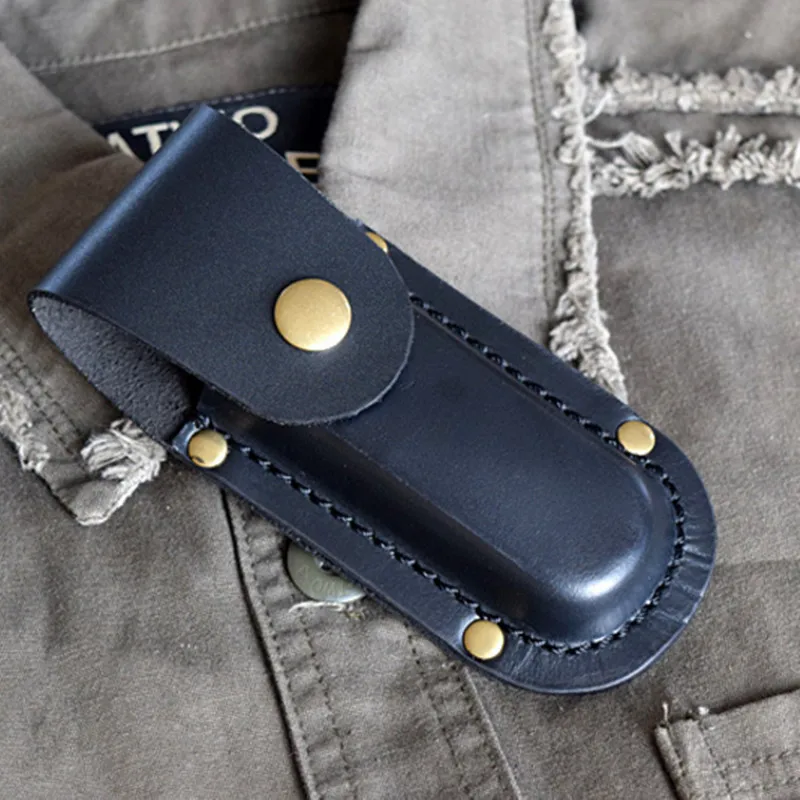 

20Pcs/ Lot Folding Knife Holder Outdoor Tool Belt Loop Hunt EDC Multi Holster Carry Sheath Leather Scabbard Pouch Bag Pocket
