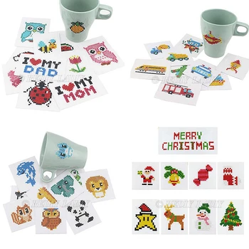 

Diamond Embroidery Cartoon Christmas Diamond Painting For Kids Crystasl Round Diamond Sticker Double Sided Adhesive Transparent