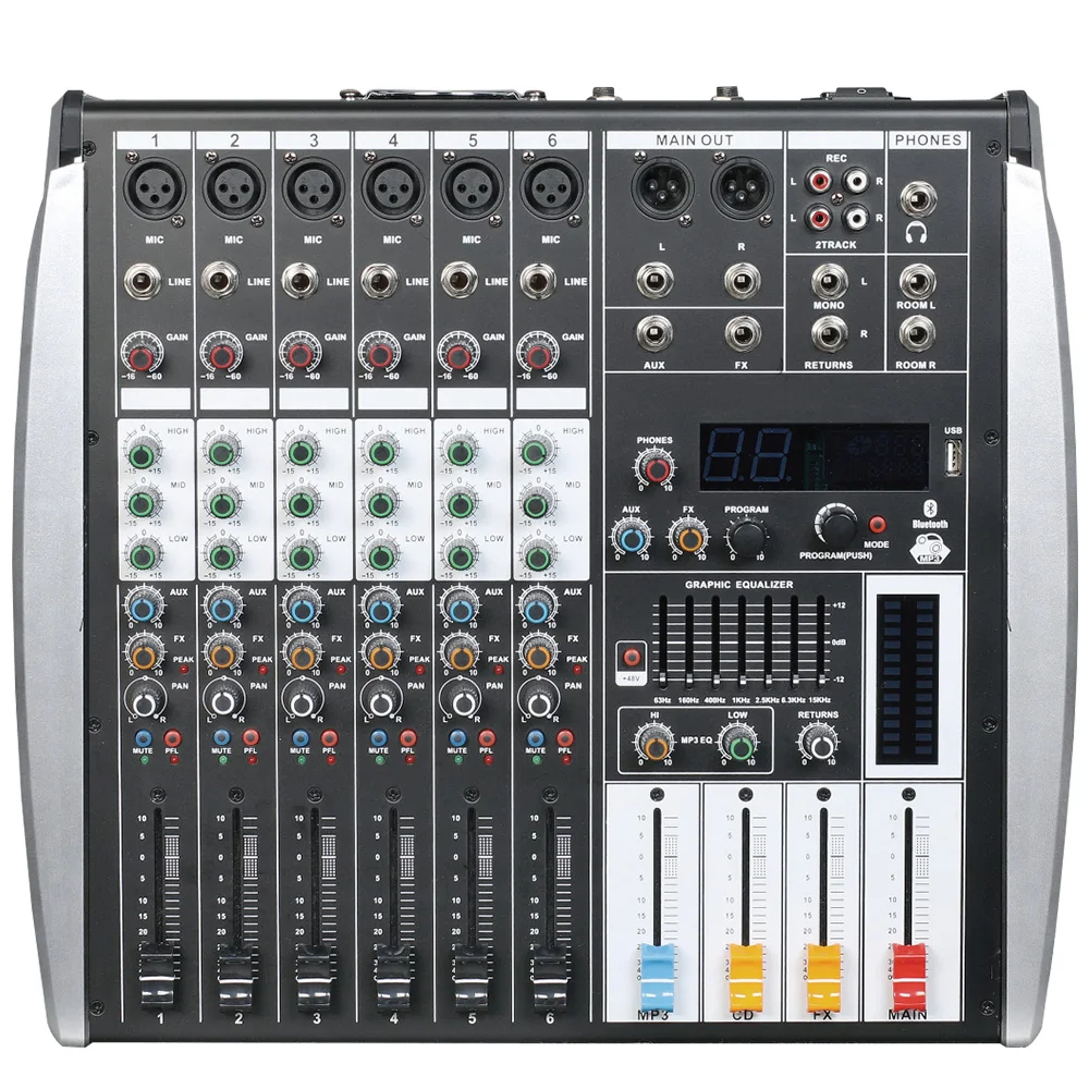US $292.00 YA Sound Mixing Console Bluetooth USB Record Computer Playback 48V Phantom Power 412 Channels USB Audio Mixer