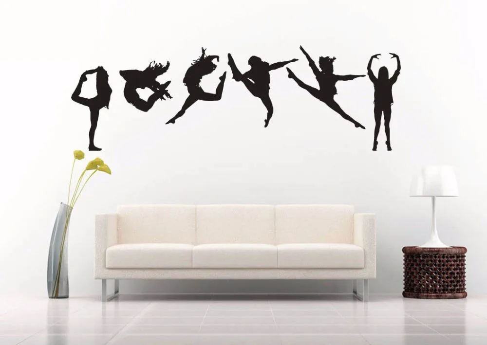 

Beauty Girls Bedroom Removable Decoration Dancer Wall Sticker Vinyl Art Design Poster Mural Fashion Home Decor W358
