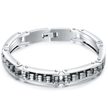 

Fashion Man Link Chain Bracelets Classical Stainless Steel Men Jewelry Bracelet Best Gift