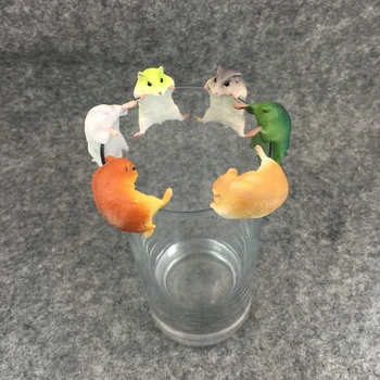 

mini 3cm pvc figure cup toy hamster 4pcs/set mini figure ornament