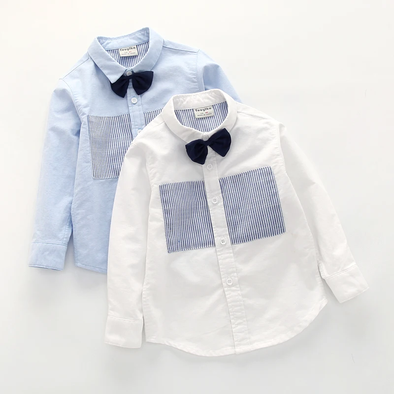 Baby Boys White Shirt England Style Kids Wedding Party Clothes Formal