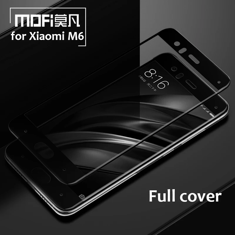 Для Xiaomi mi 6 Стекло Mofi полное покрытие закаленное Экран протектор для M6 2.5D ультра