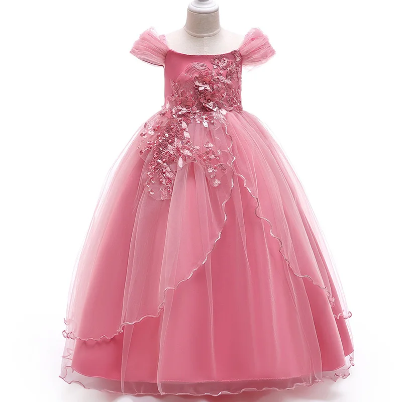 2018-Kids-Dresses-For-Girls-Christmas-Clothes-Children-Princess-Dress-Teenagers-Wedding-Dress-4-5-6 (1)