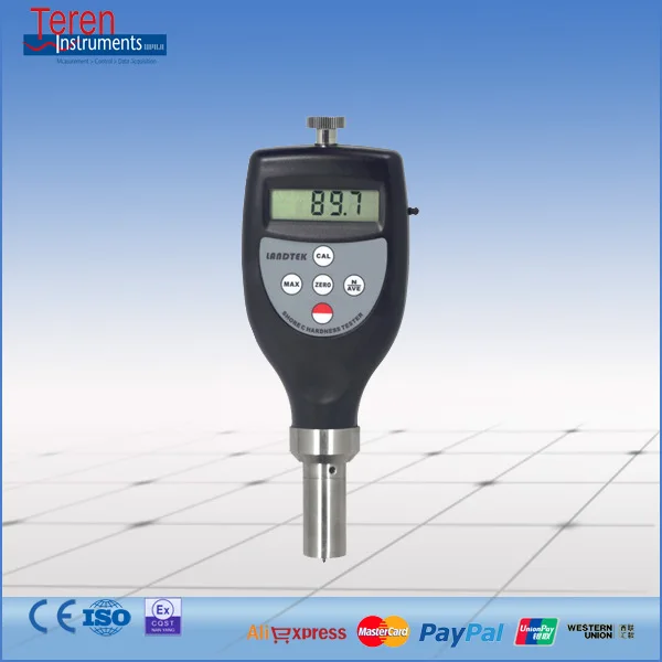 

HT-6511A Portable 10 ~ 90 H Shore A Durometer Hardness Tester Meter 0.79 Truncated Cone for Rubber Neoprene Soft PVC