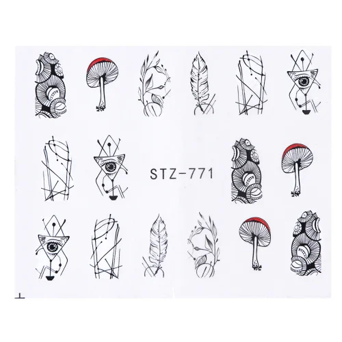 1 шт стикер для ногтей s переводная наклейка мультфильм Фламинго милые животные дизайн ногтей слайдер Маникюр украшения TRSTZ659-673 - Цвет: STZ771