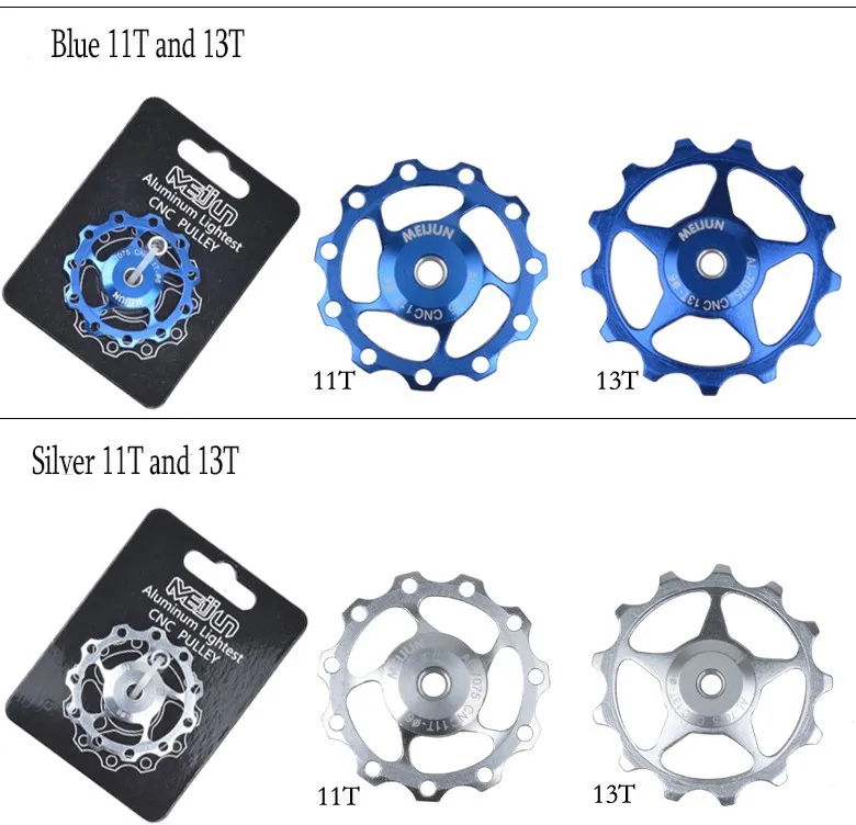Продукт 2 шт 11 зуб MTB горный велосипед задний переключатель Алюминиевый Aolly 11 T 13T направляющее колесо натяжной шкив Jockey колесо