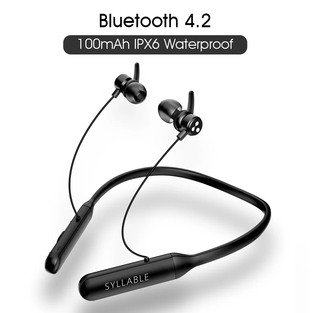 Слог Q3 регулятор громкости Bluetooth V4.2 наушники беспроводные стерео магнитные вкладыши слог Q3 100 мАч гарнитура