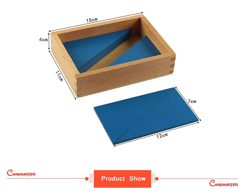 Синий Треугольники головоломка Танграм деревянный Монтессори головоломки математические игрушки образования игра-мозаика доска для