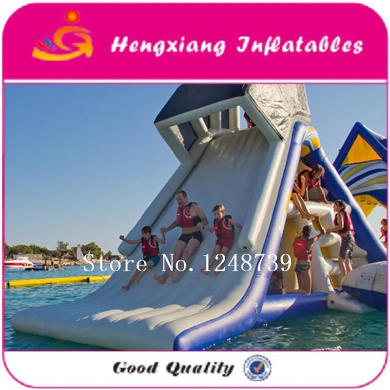 good price water inflatable climbing floating slide for sale in floating slide