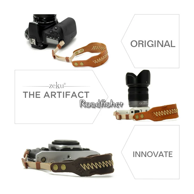 Vintage leather camera wrist strap 5