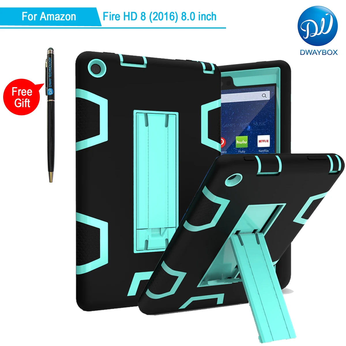 DWAYBOX For Amazon Fire HD 8 (2016) 8.0 inch 3 In 1
