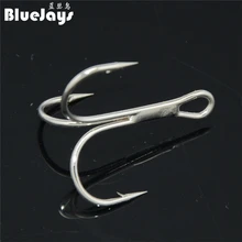 50 шт./лот рыболовный крючок из высокоуглеродистой стали тройной крючок Рыболовные снасти круглый изогнутый тройной морской окунь
