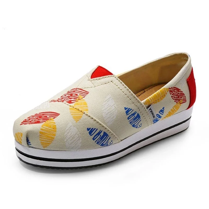 

Hot! Loafers Canvas Printing Women Flats Ladies creepers platform Shoes Woman Leisure espadrilles Chaussure Femme Zapatos Mujer