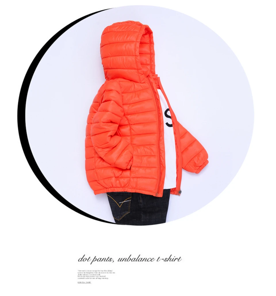 Детская верхняя одежда осень-зима для маленьких мальчиков Девушки Ультра Легкие куртки пальто детские теплые парки для малышей плотная одежда для детей одежда с капюшоном