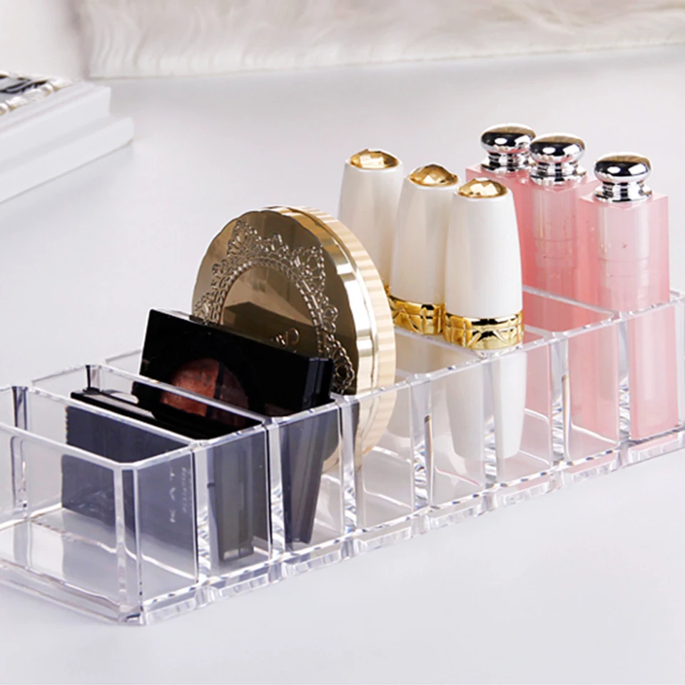 Transparent Acrylic storage box makeup organizer storage box of Cosmetic Lipstick Jewelry Brush Desktop Drawer Organizer (10)