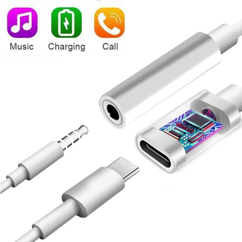 2в1 USB-C type C до 3,5 мм вход для источника аудио-сигнала Jack зарядное устройство кабель для samsung huawei P20