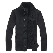 Hot Fashion Men’s knit cardigan sweater thick sweater coat Korean Slim line casual jacket
