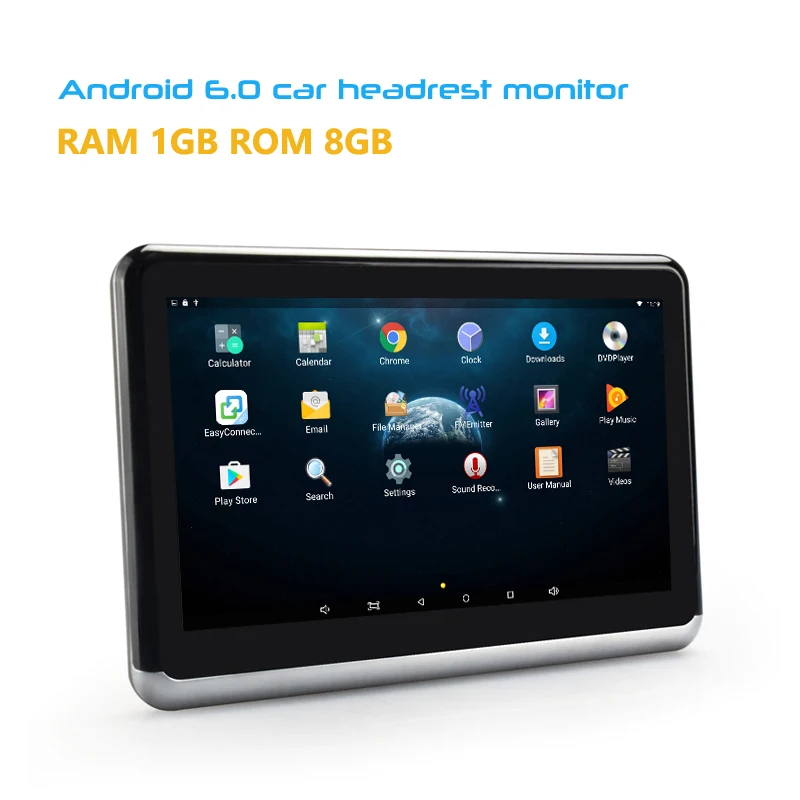 Автомобильный монитор для подголовника YAZH 10 1 дюйма Android 1366*768 1080 HD сенсорный экран