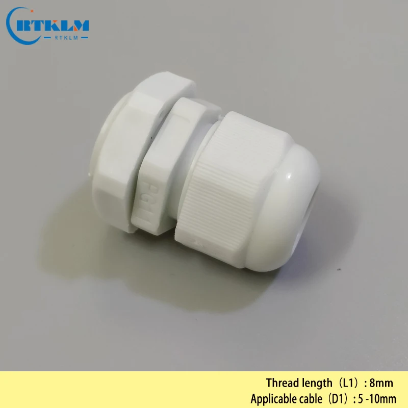 Cable Gland Joints Cable Gland Connector 5-10mm PG11 Waterproof Nylon Cable Gland 0.19*0.39inch