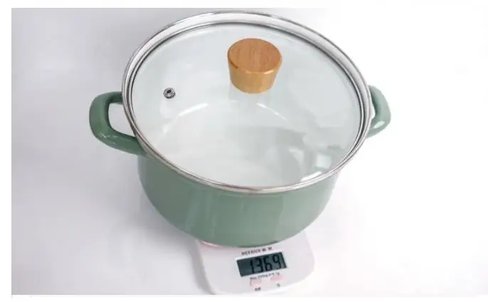 Япония 3л эмалированный горшок утолщенный двойное ухо бытовой перелив-стойкий 22 см суп горшок электромагнитная печь кухонная посуда кухонный горшок