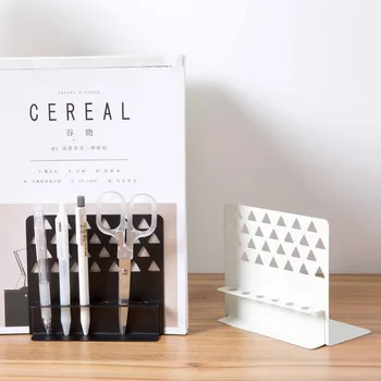 

OTHERHOUSE 1Pc Iron Bookend Book Shelf Display Magzine Storage Rack Pen Holder Stand Home Bookshelf Office Desktop Organizer