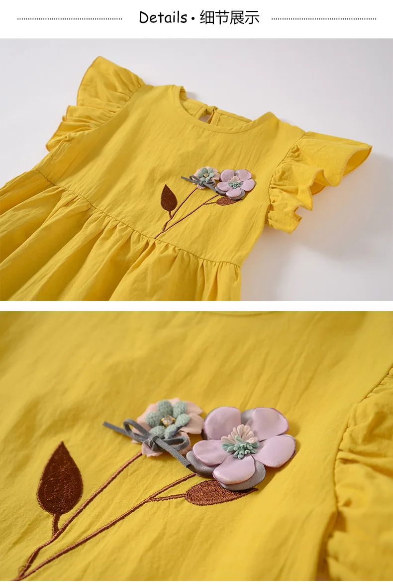 Школьный сарафан для девочек; коллекция 2019 года; летнее модное корейское платье с цветочным рисунком для маленьких девочек; детская одежда