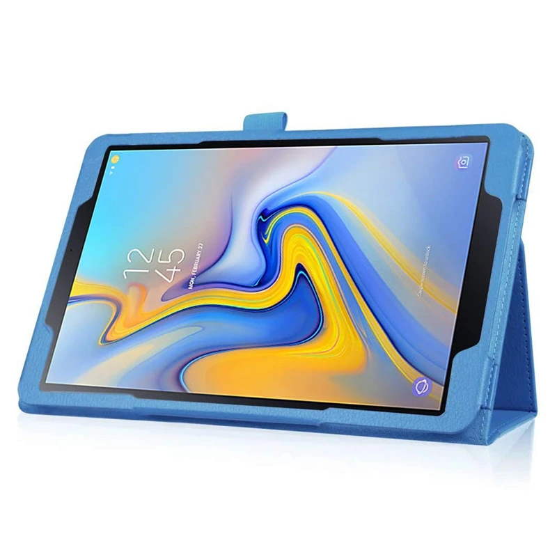 US $234.00 50Pcslot Premium Vegan Leather Stand Cover with Auto SleepWake For Samsung Galaxy Tab A 105 2018 Model SMT590T595 Tablet