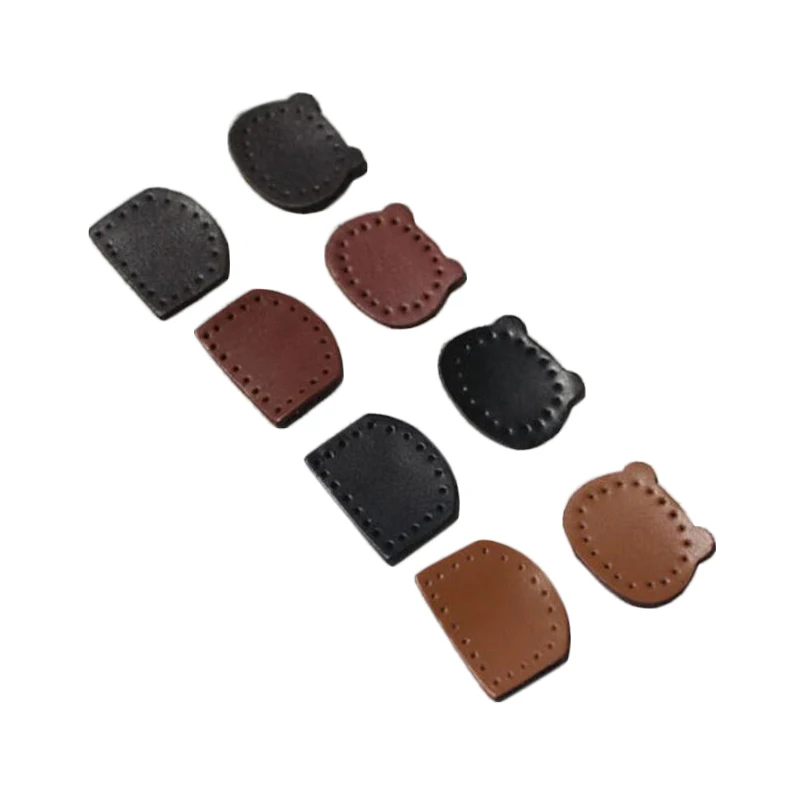 

20pcs Genuine Leather Patch with Pin Hole DIY Soft Bear Sheet for Cardigan Clothes Bag Handbag Sewing Heart Decorate Accessories
